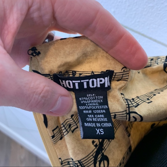 Hot Topic Musical Note Halter Fully Lined Dress Size XS - Picture 11 of 12